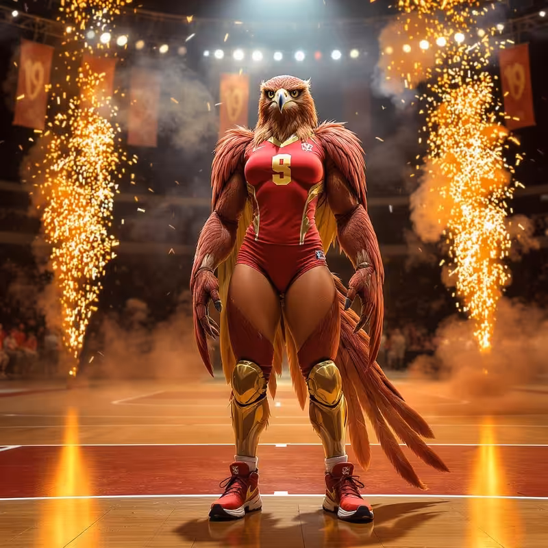 Cinematic Anthropomorphic Red-Tailed Hawk