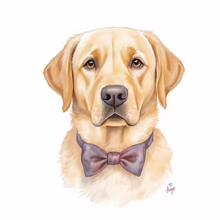 Labrador Retriever Wedding Portrait