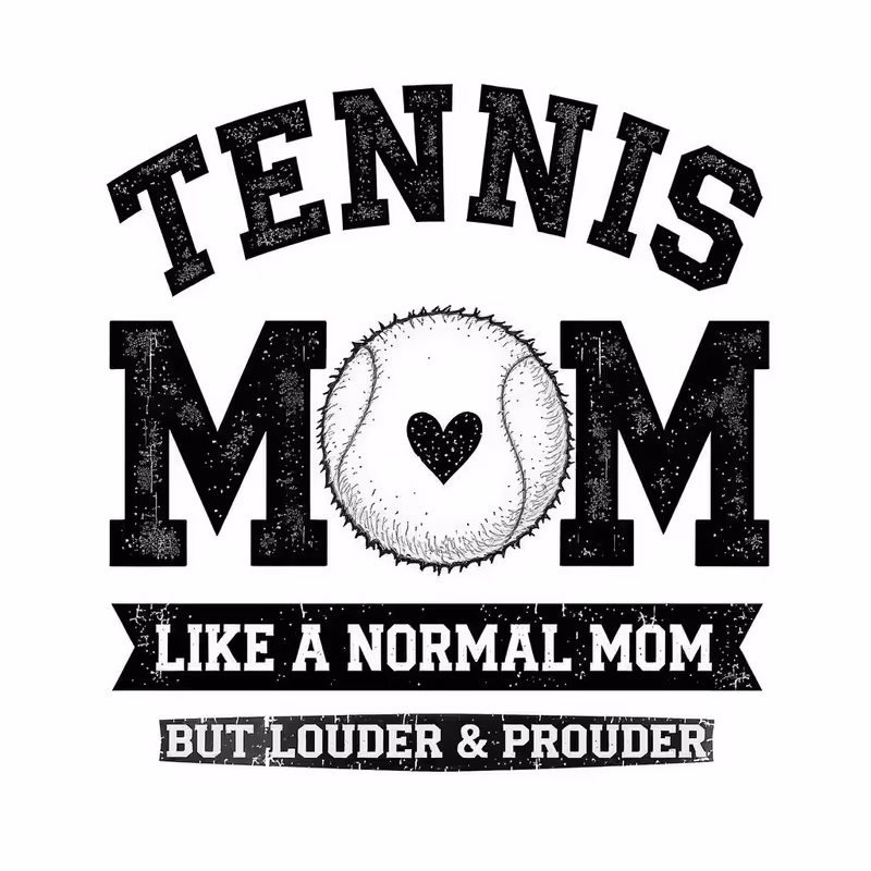 Distressed Tennis Mom T-Shirt Design