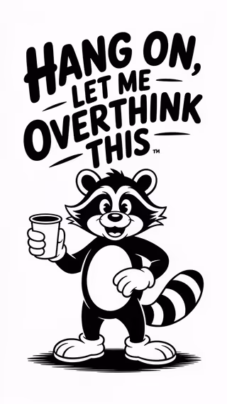 1930s Rubber Hose Cartoon Raccoon