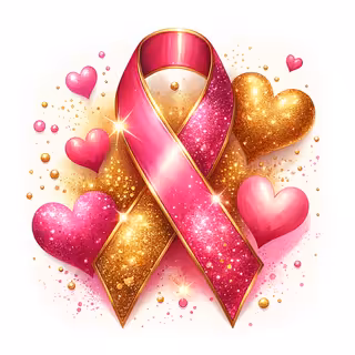Breast Cancer Ribbon Watercolor Clipart
