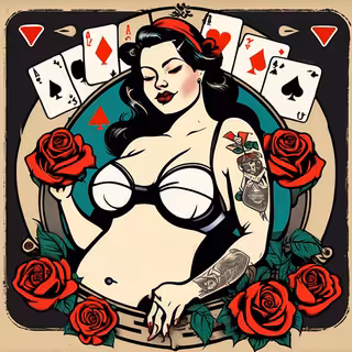 Chubby Woman Tattoo in Martini Glass