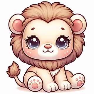 Cute Baby Lion Clipart