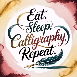 Eat Sleep Calligraphy Repeat