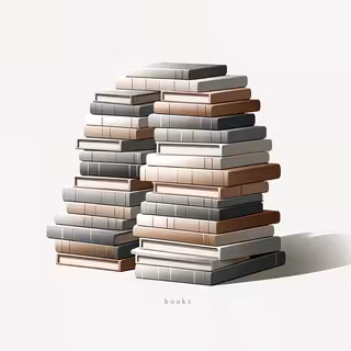 Minimalist Stack of Books Clipart