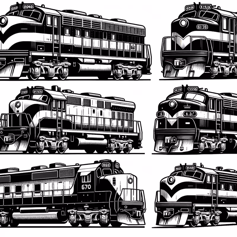 Classic Diesel Locomotive Clip Art