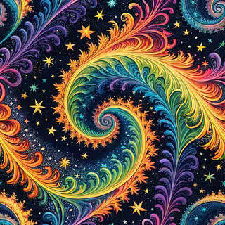 Neon Psychedelic Swirl Pattern