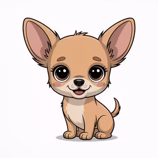 Cute Animated Chihuahua Nursery Art
