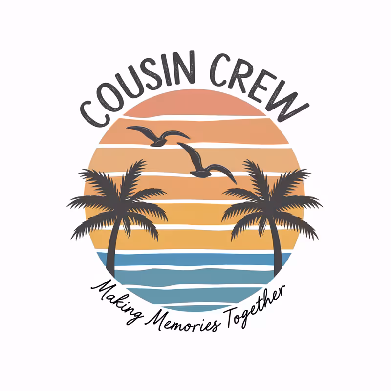 Beach Cousin Crew T-shirt Design