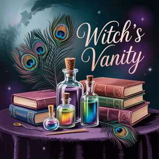 Witchy Still-Life with Apothecary Bottles
