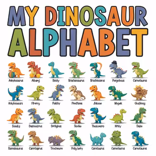 My Dinosaur Alphabet T-Shirt Design