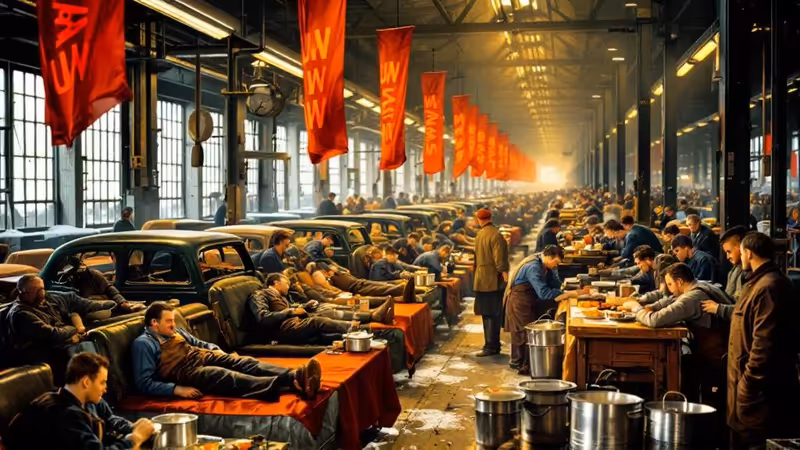 1937 UAW Sit-Down Strike in Flint Factory