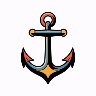 Traditional Anchor Tattoo Illustration