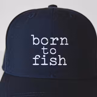 Born to Fish Dad Hat Design
