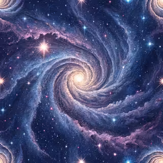 Galaxy Swirl with Stars and Nebulas