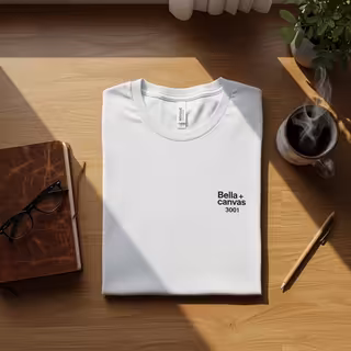 Bella + Canvas 3001 T-shirt Flat Lay