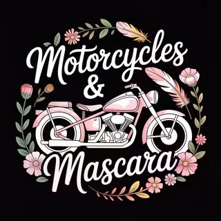 Pastel Pink Motorcycle with Wildflowers