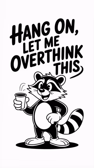 1930s Rubber Hose Cartoon Raccoon