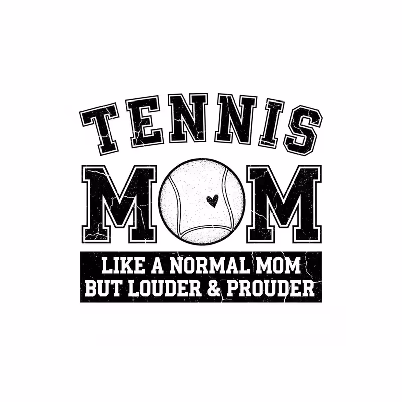 Distressed Tennis Mom T-Shirt Design
