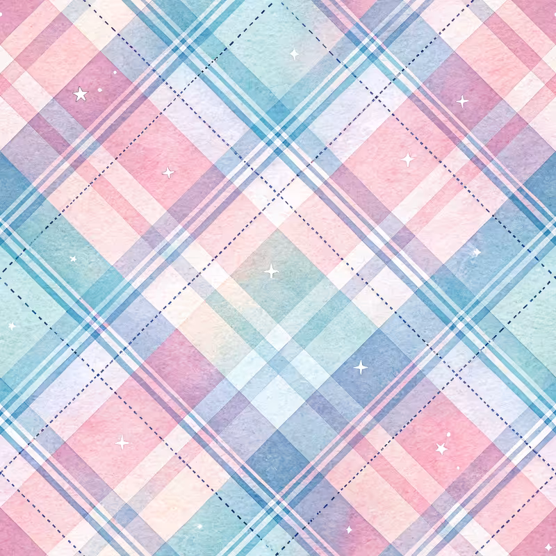 Pastel Cotton-Candy Plaid Pattern