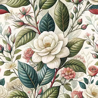 Vibrant Gardenia Floral Illustration