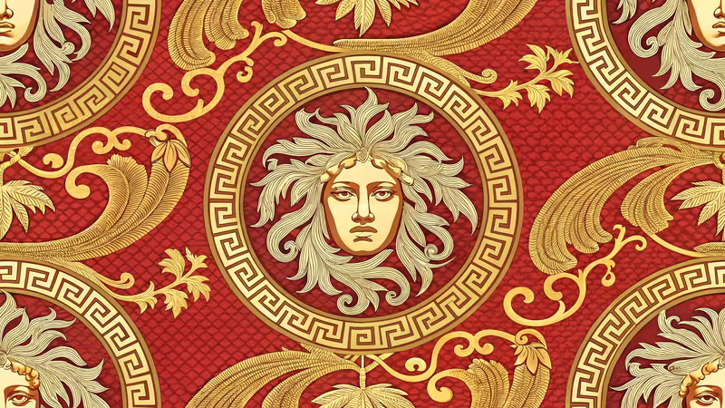 Versace-Inspired Medusa Pattern