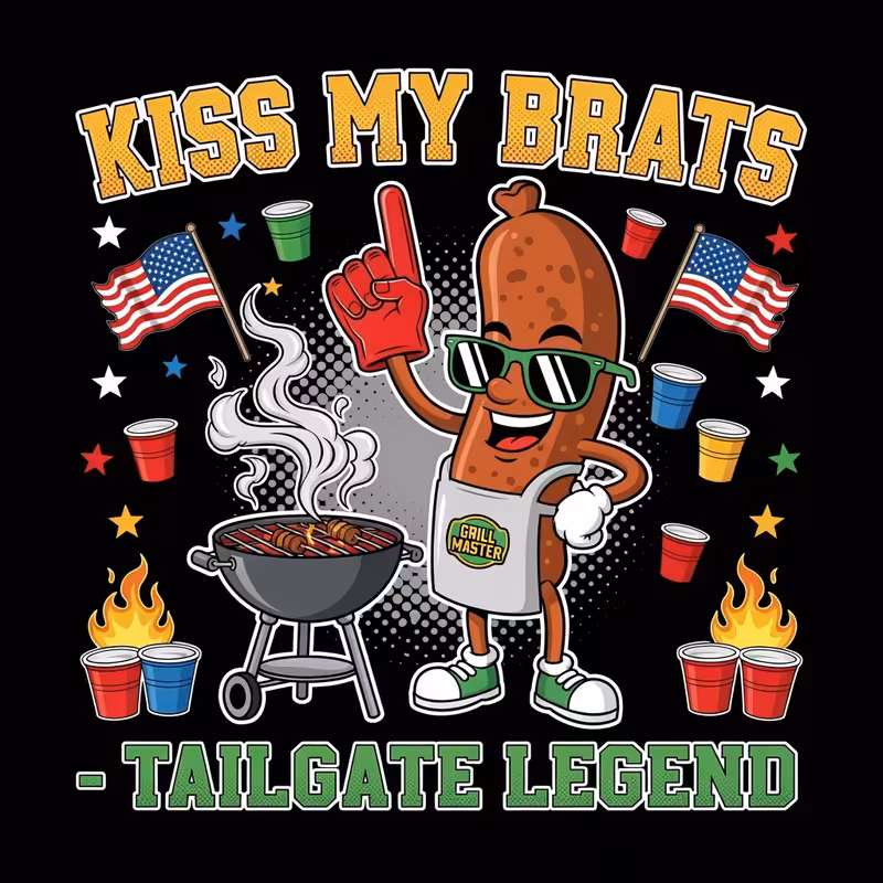 Playful Bratwurst Cartoon Design