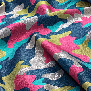 Neon Blue and Pink Camouflage Pattern