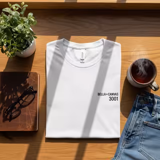 Bella + Canvas 3001 T-shirt Flat Lay