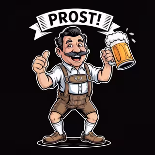 Cartoon RV Oktoberfest T-Shirt Design