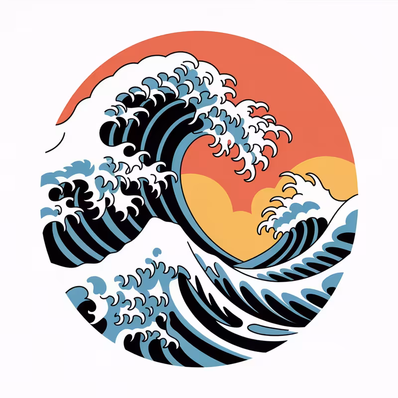 Traditional Japanese Waves Tattoo