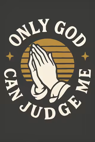 Praying Hands Silhouette Design