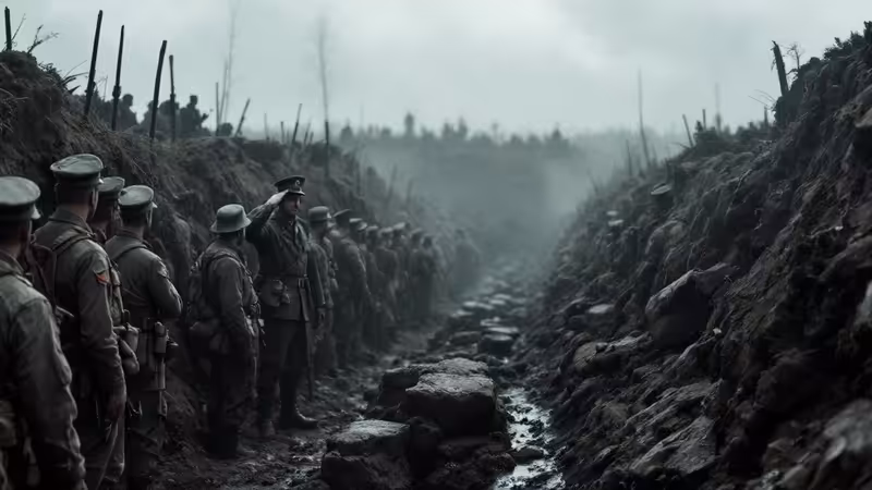 WW2 Trench Warfare Scene