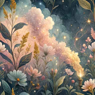 Pastel Smoke Over Enchanted Wildflowers