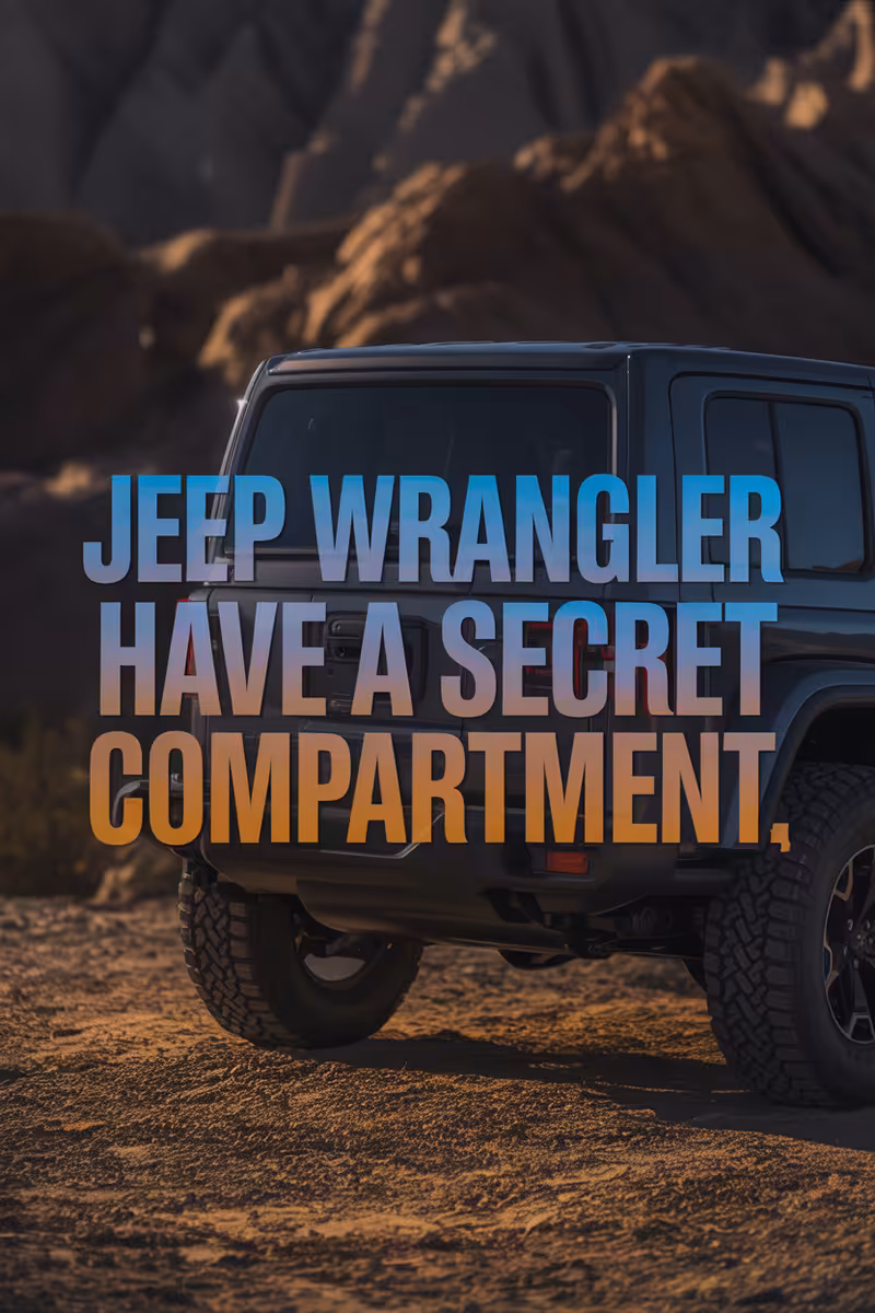 Jeep Wrangler Secret Compartment