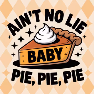 Playful Pumpkin Pie Cartoon Graphic
