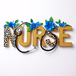 Decorative Nurse Word Art