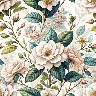 Vibrant Gardenia Floral Illustration