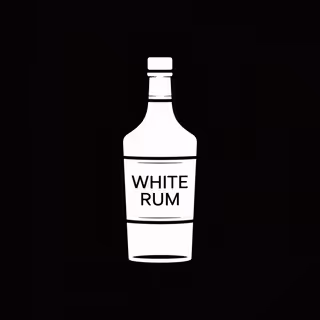 Minimalistic White Rum Bottle Icon