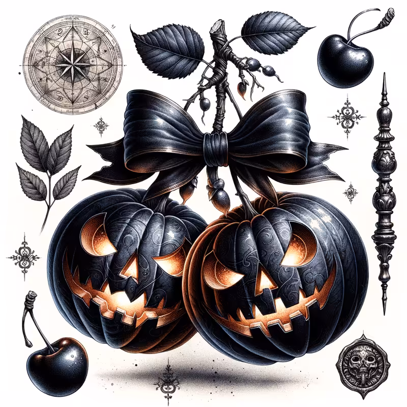 Watercolor Jack-o’-Lantern Tattoo Art