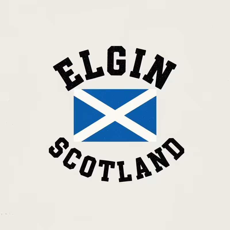 Vintage Elgin Scotland T-Shirt Design