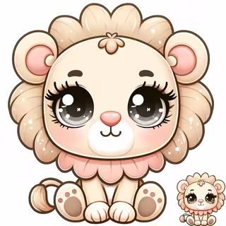 Cute Baby Lion Clipart