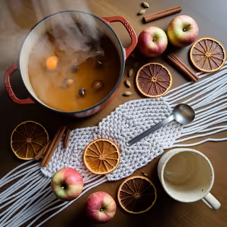 Cozy Fall Kitchen Prep Scene