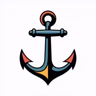 Traditional Anchor Tattoo Illustration