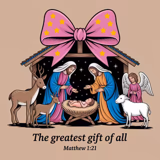 Vibrant Nativity Scene with Animals