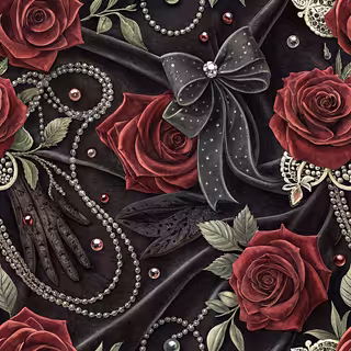 Gothic Coquette Seamless Pattern
