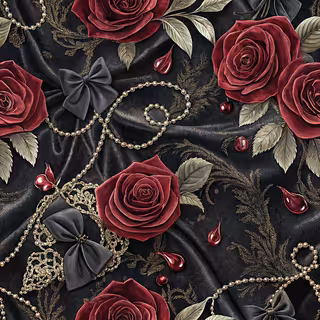 Gothic Coquette Seamless Pattern