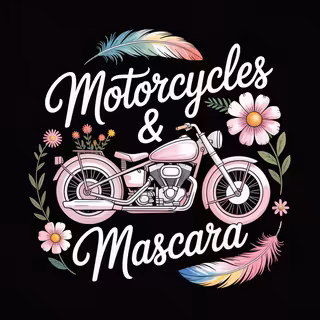 Pastel Pink Motorcycle with Wildflowers