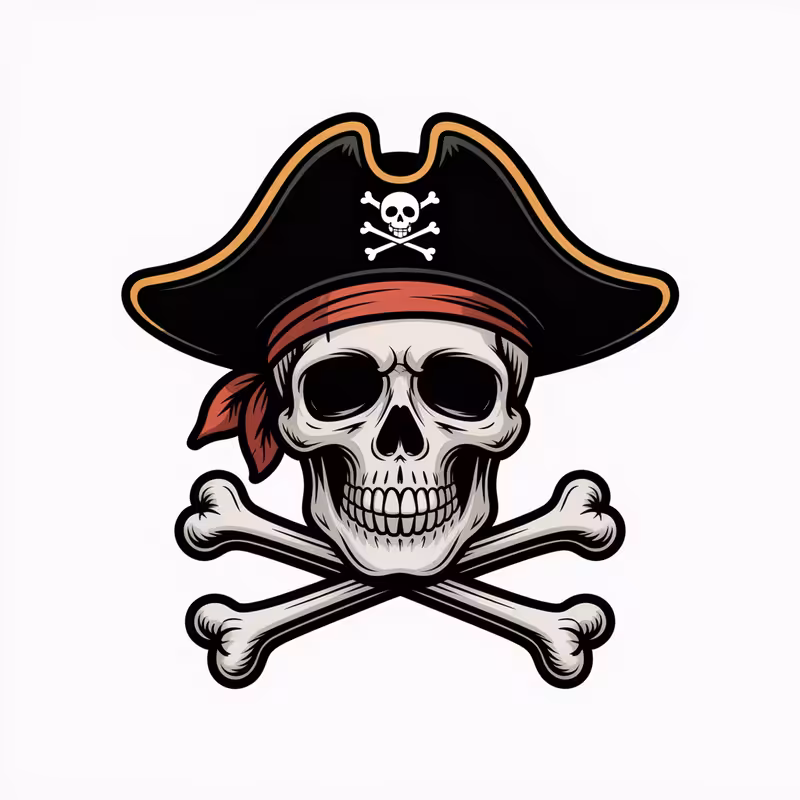 Pirate Skull Vector Clipart