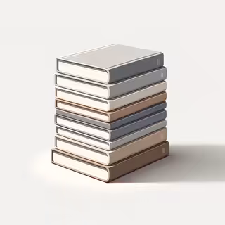 Minimalist Stack of Books Clipart